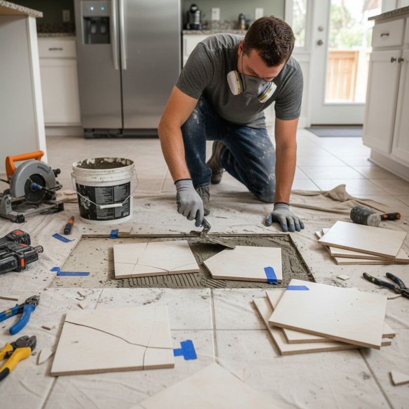 Local Tile Floor Repair pros at work